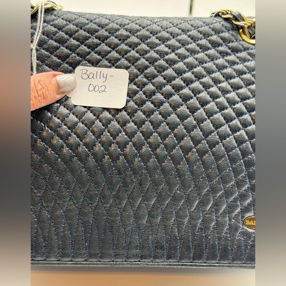 Bally-Authentic-Calf Skin Quilted Leather Black shoulder / crossbody bag - Picture 14 of 16